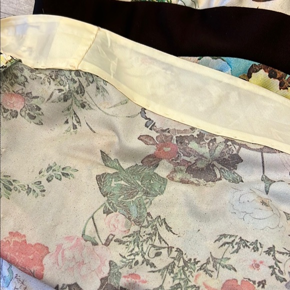 Vintage 70s Leslie Fay Floral Print Maxi Tea Dress Gown Long Sleeve Empire Waist - Picture 13 of 16